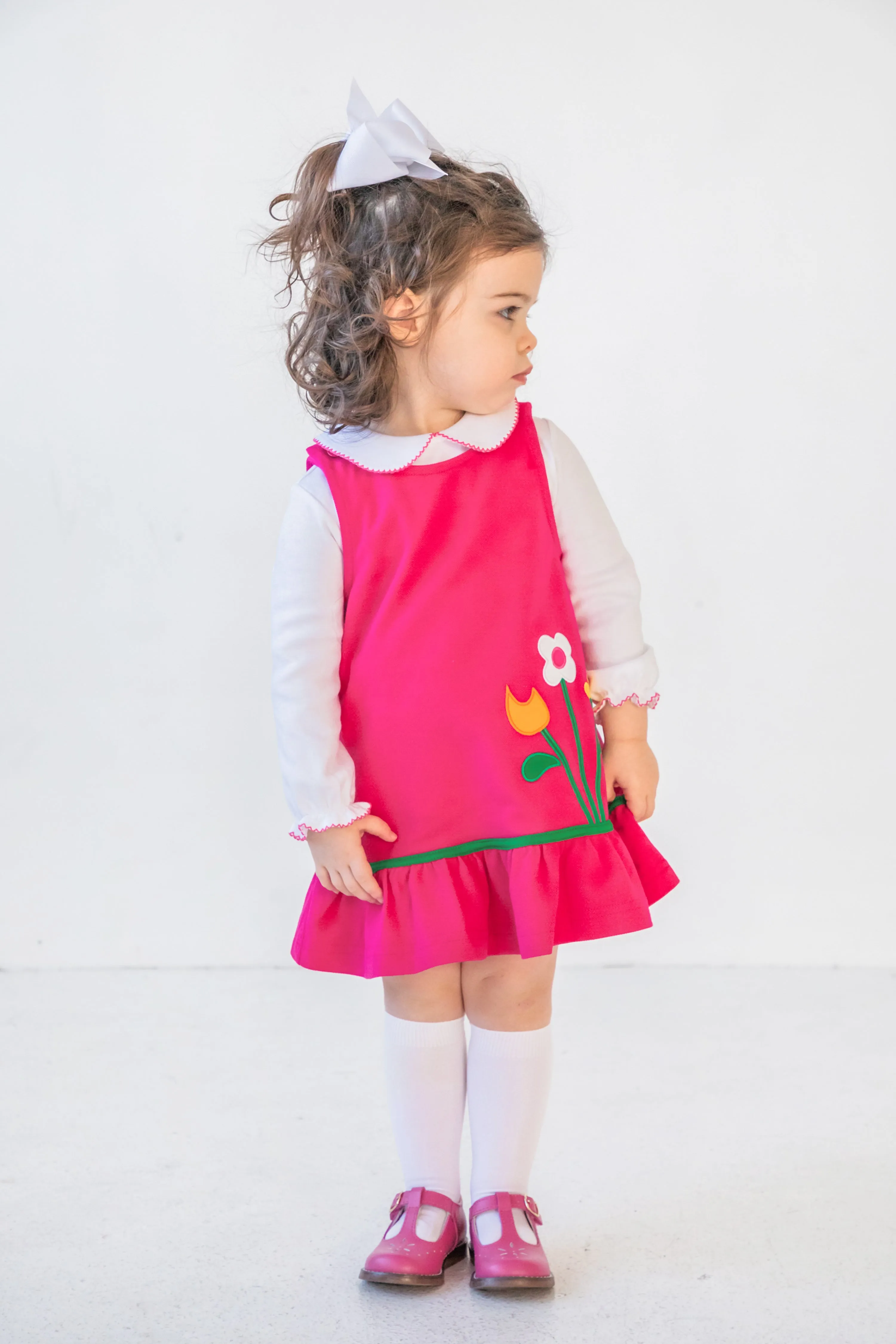 Pique Knit Jumper with Flowers