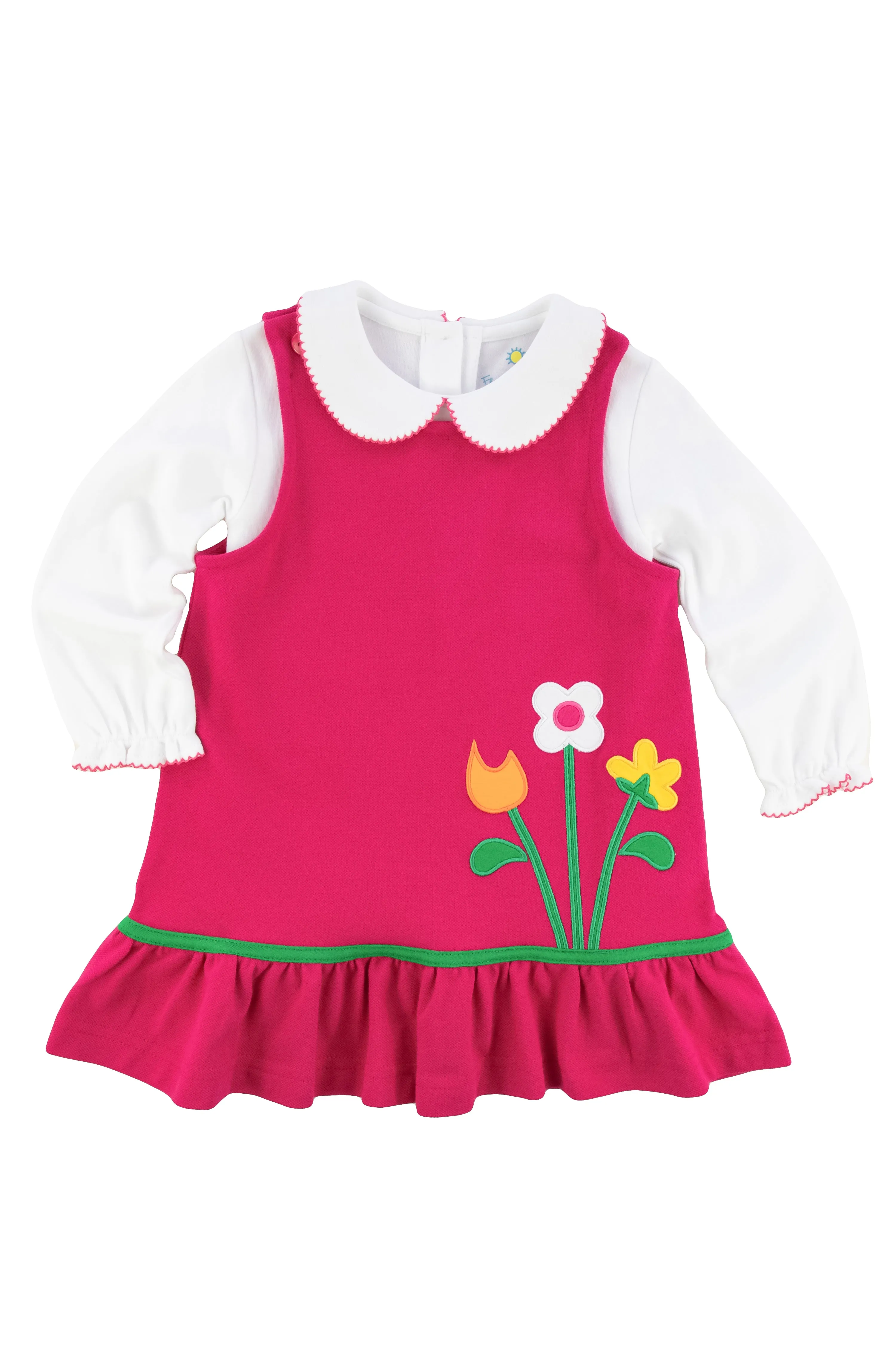 Pique Knit Jumper with Flowers