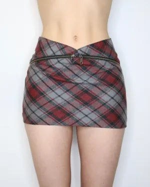 Plaid Mini Skirt (XS) 