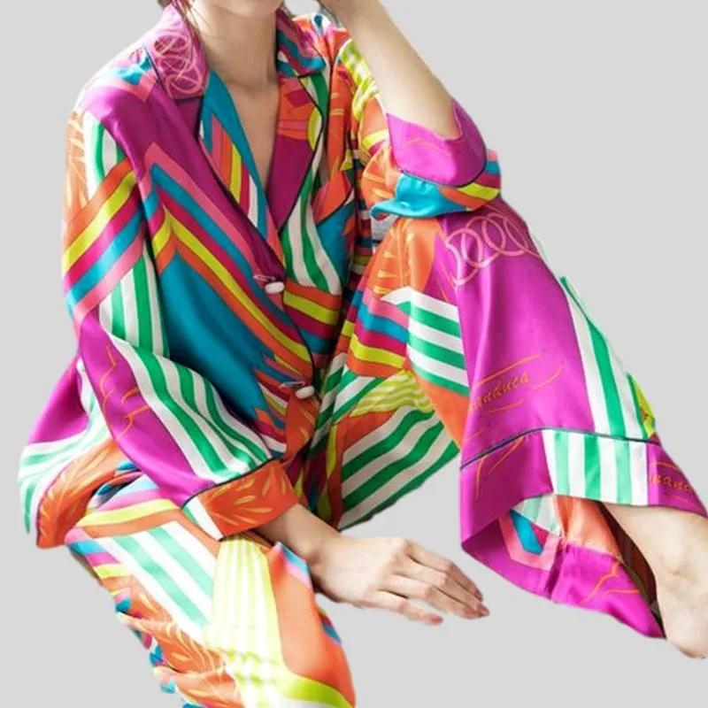 Plus Size Long Sleeves Two Pieces  Sleepwear Set