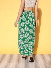 plusS Green Floral Indie Gal Skirt