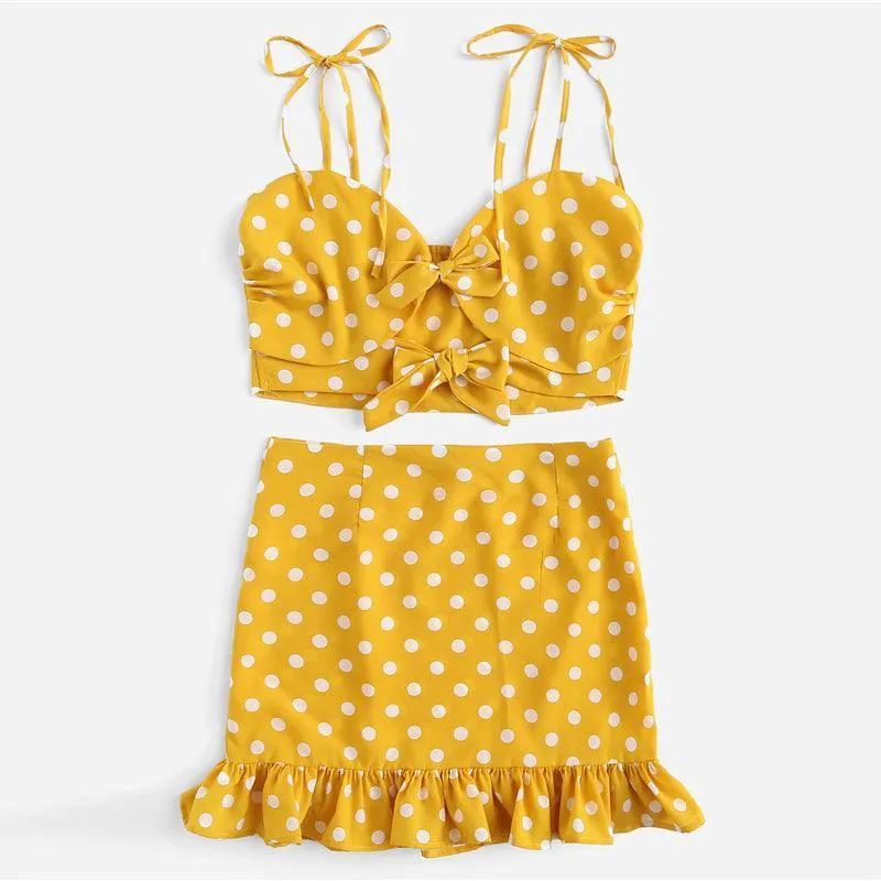 POLLY’S PERFECT POLKA DOT SKIRT SET