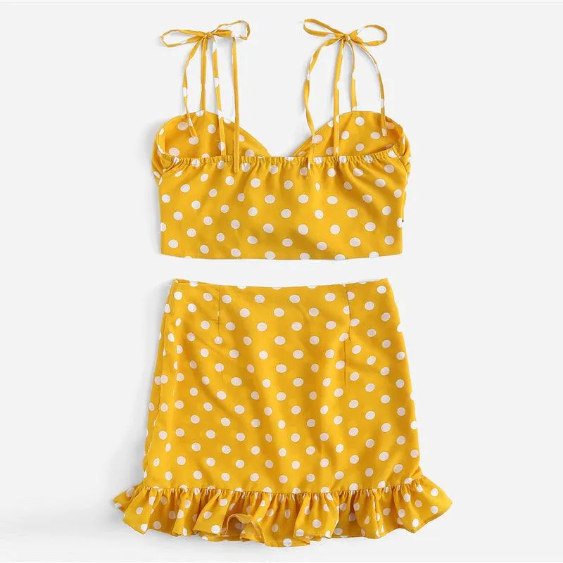 POLLY’S PERFECT POLKA DOT SKIRT SET