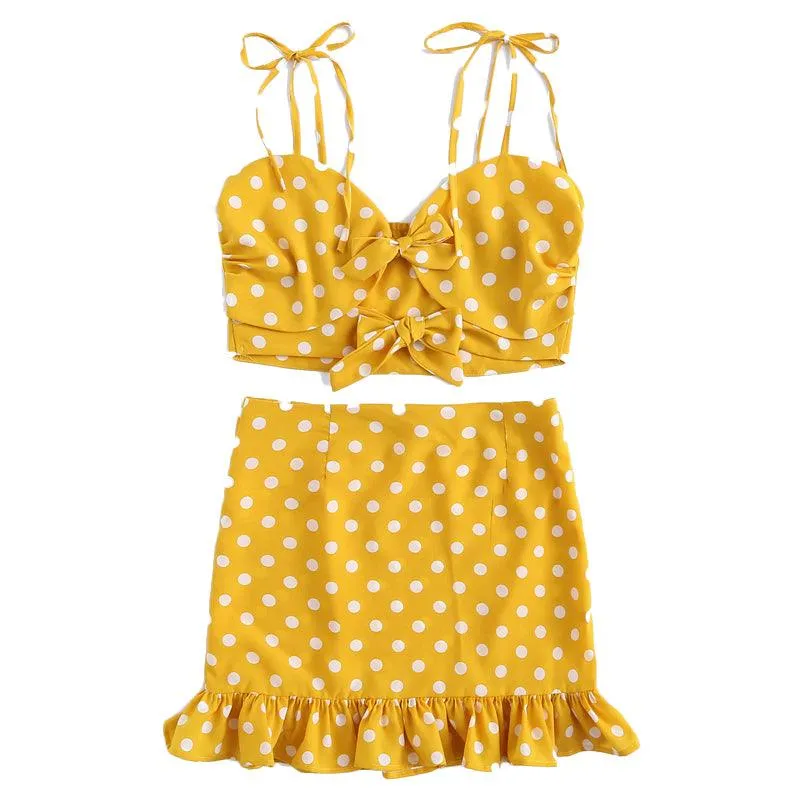 POLLY’S PERFECT POLKA DOT SKIRT SET