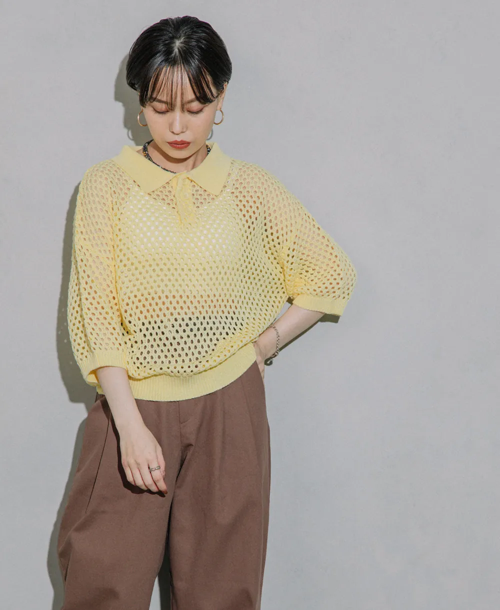 polo knit tops