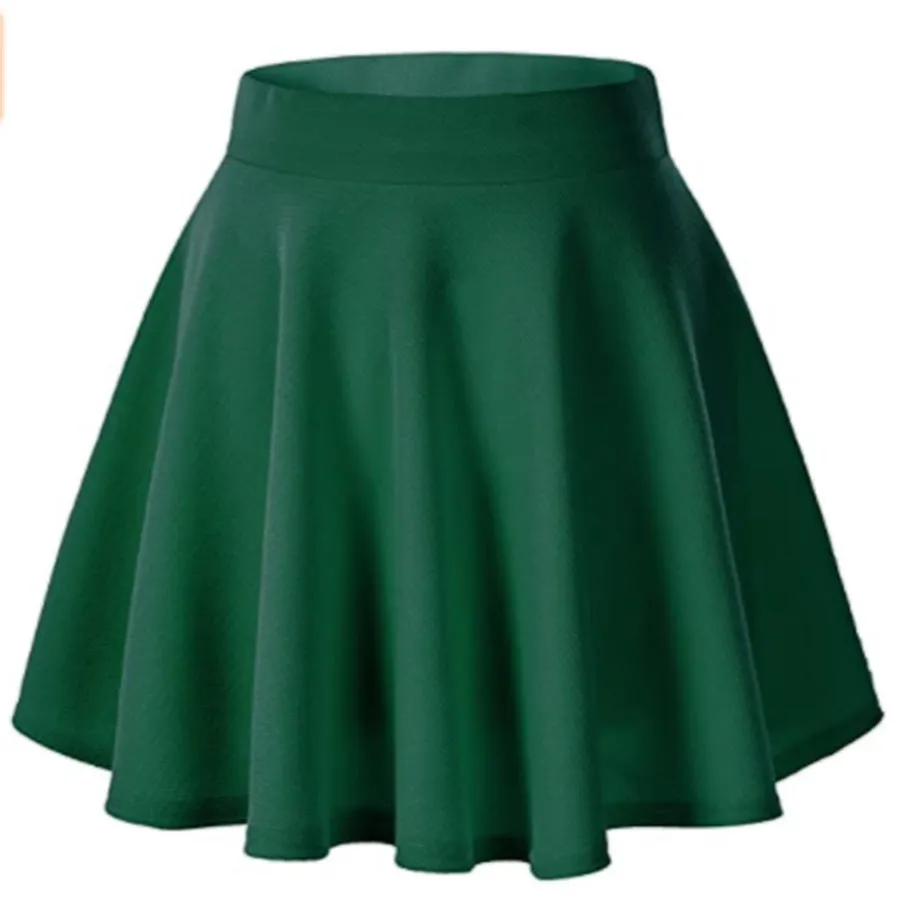 Popular Europe Women Basic All-Matching Stretchable Flare Skirt Casual Mini Skirt