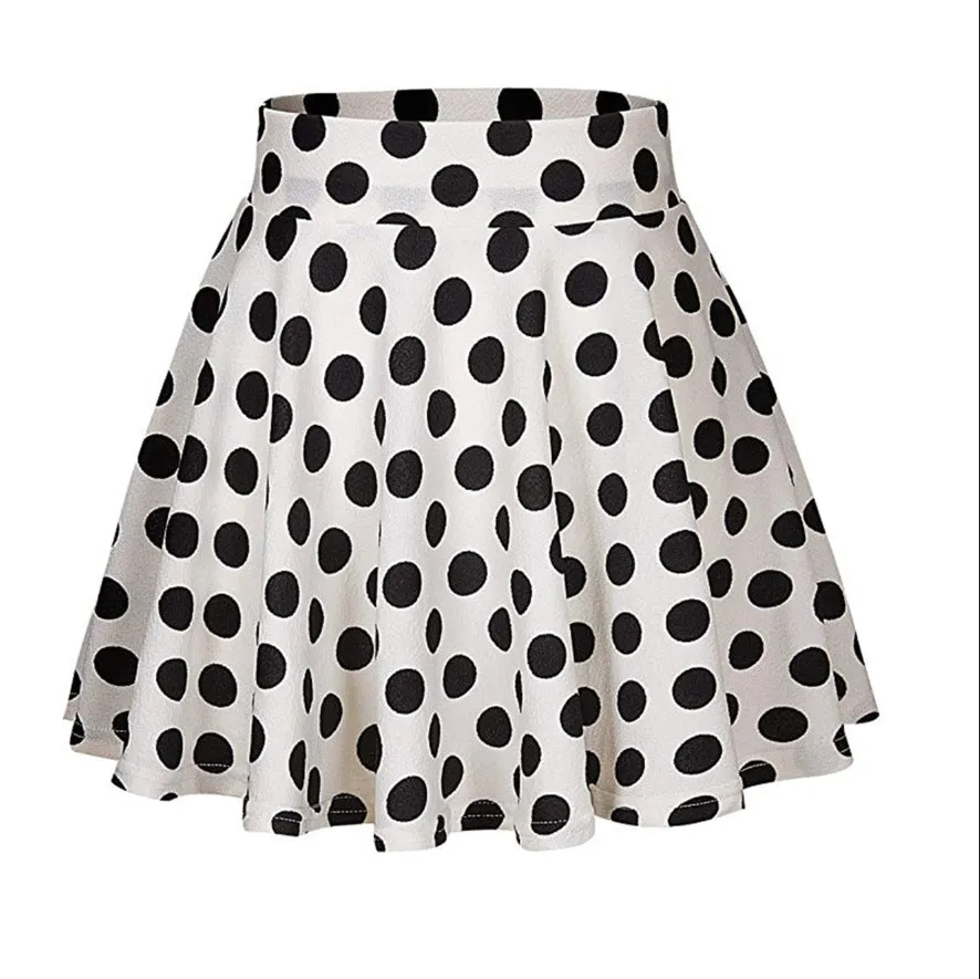 Popular Europe Women Basic All-Matching Stretchable Flare Skirt Casual Mini Skirt