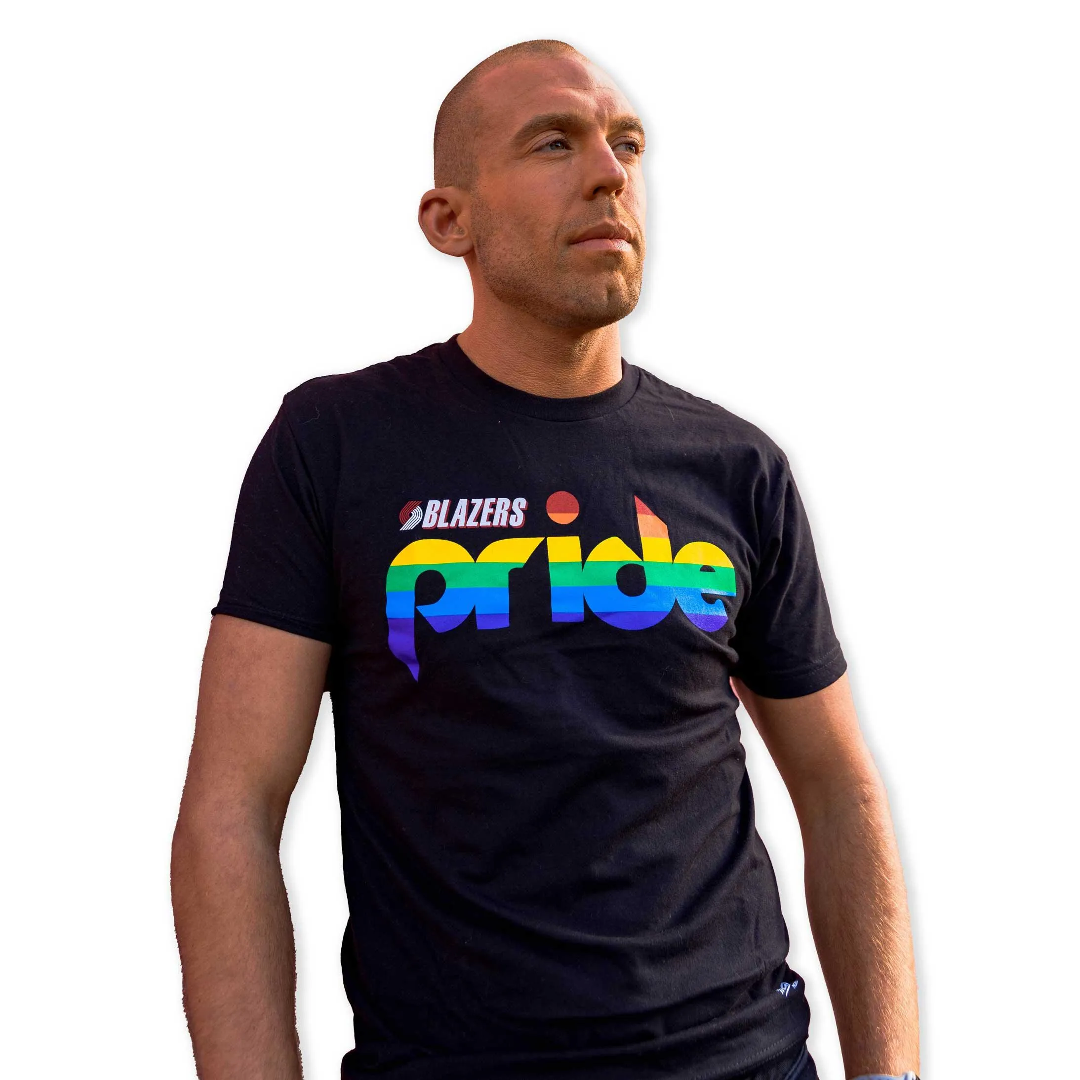 Portland Blazers Mitchell & Ness Retro Pride Tee