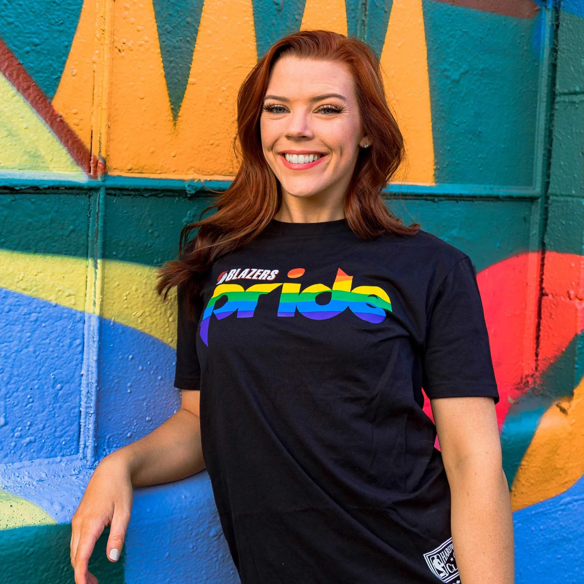 Portland Blazers Mitchell & Ness Retro Pride Tee