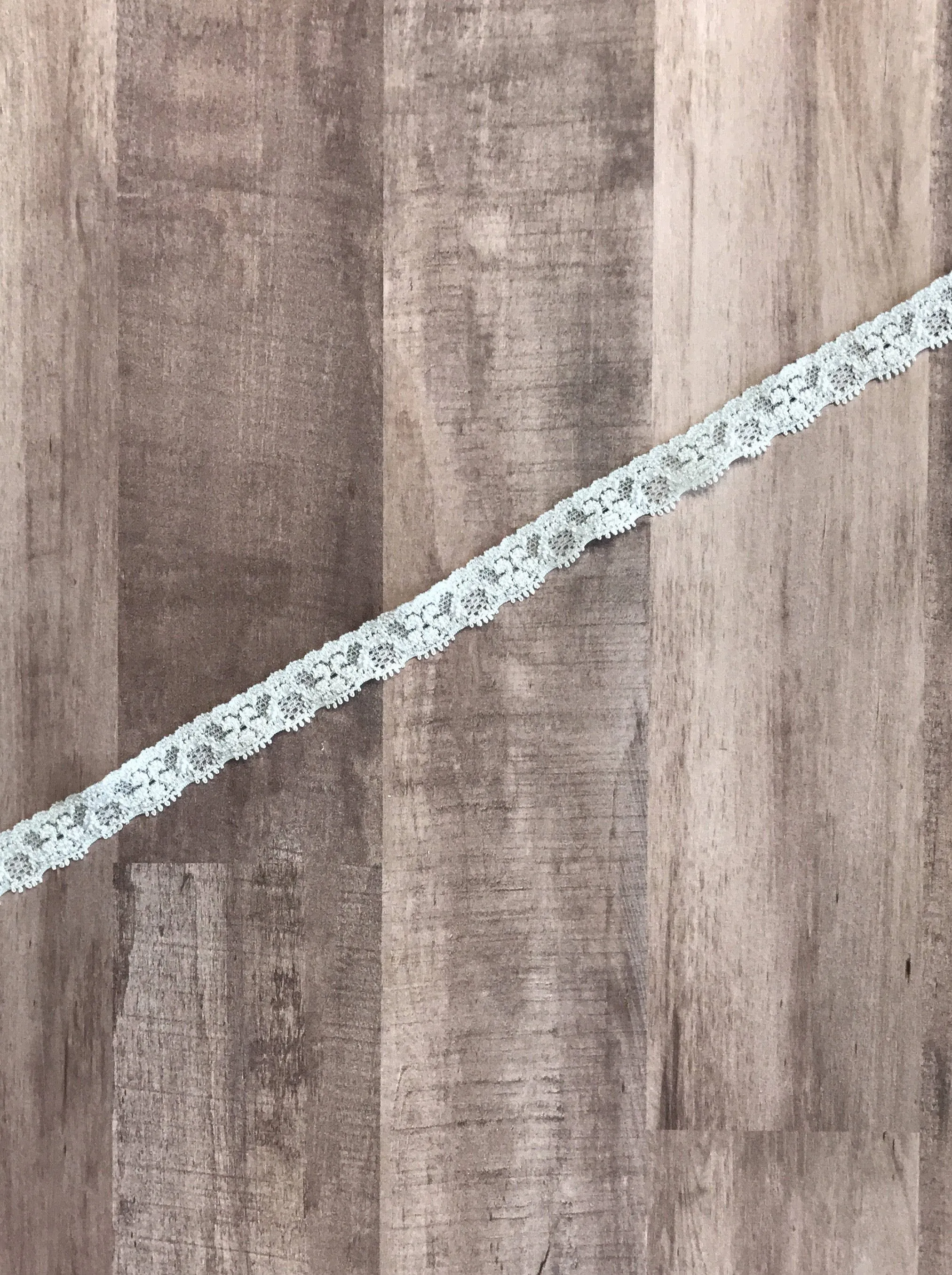 Powder Blue .5" Wide Stretch Lace