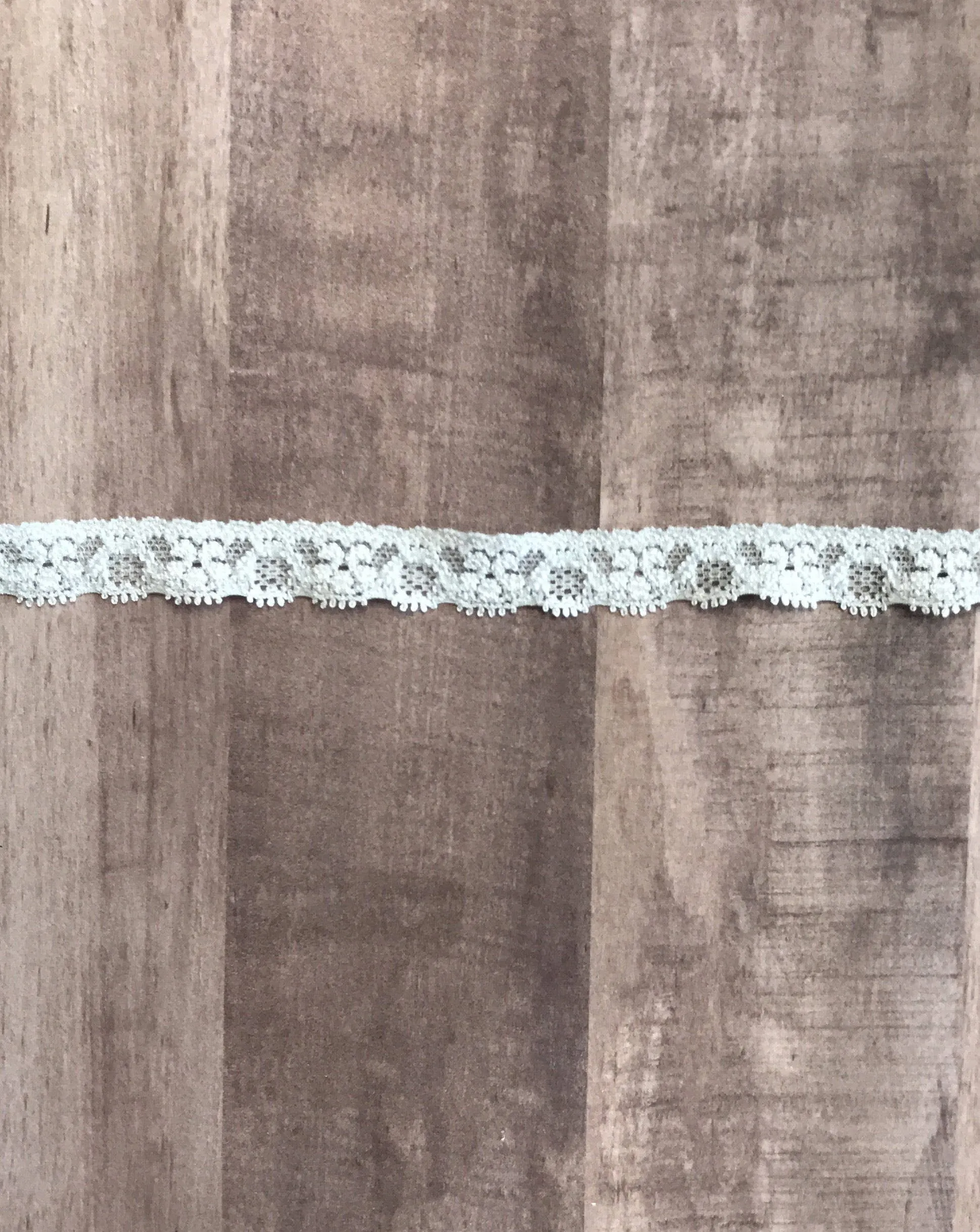 Powder Blue .5" Wide Stretch Lace