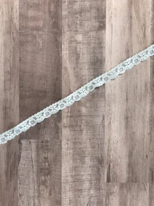 Powder Blue .5" Wide Stretch Lace