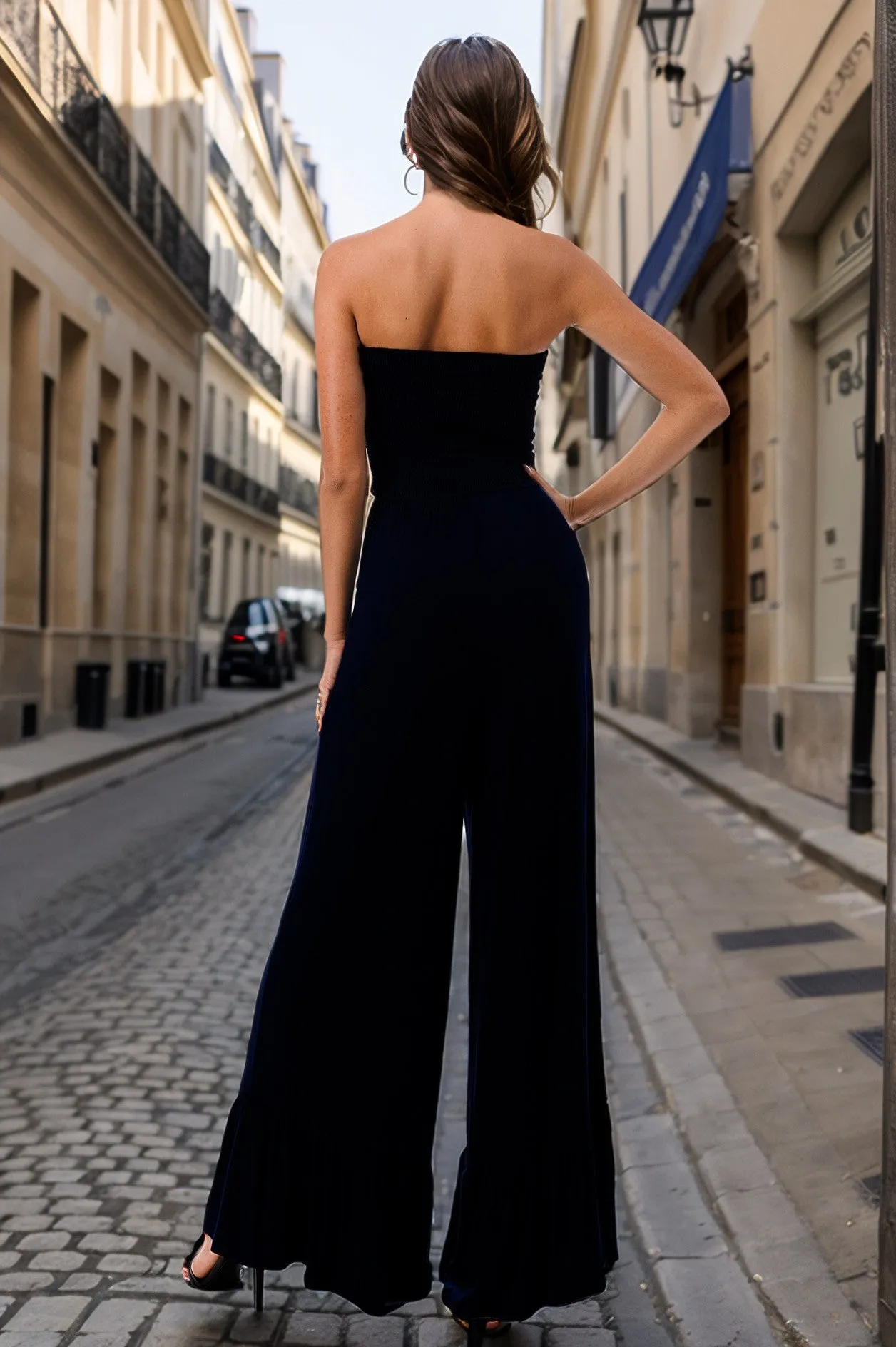 Pre-order: CAMILLE TUBE JUMPSUITS (BLACK)- VD3118