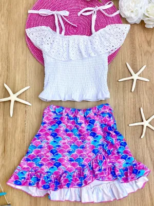 Prettiest Mermaid Wrap Skirt Set