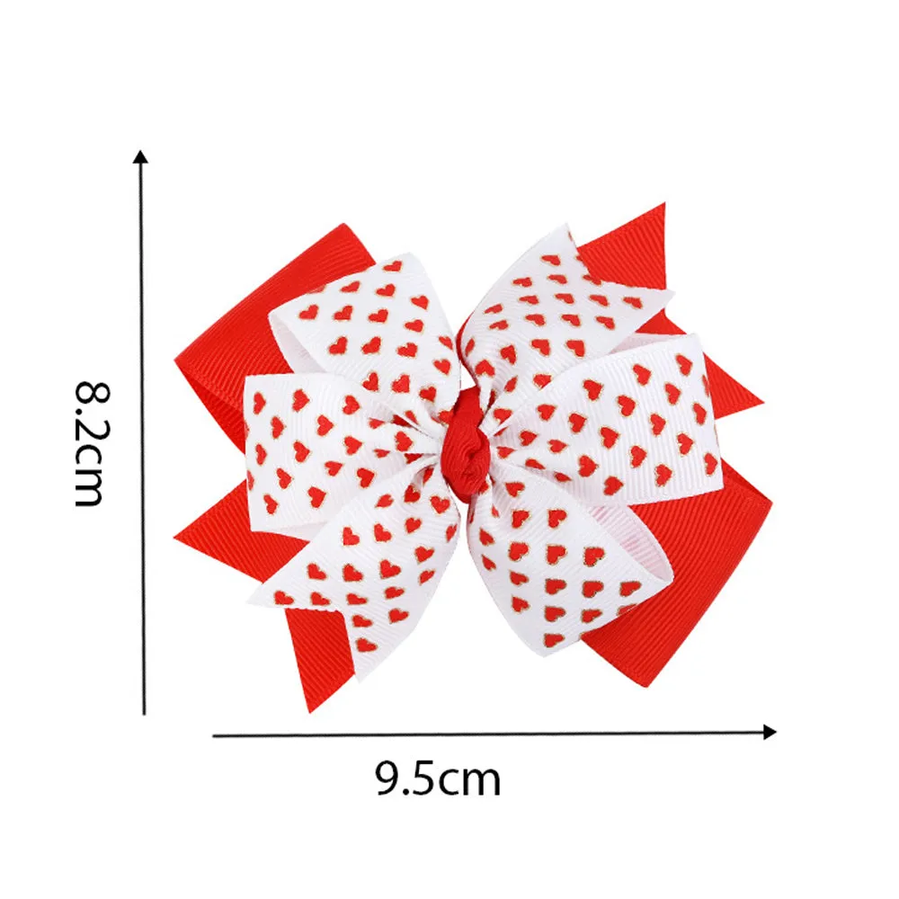 Pretty Love Heart Girl Hair Bows