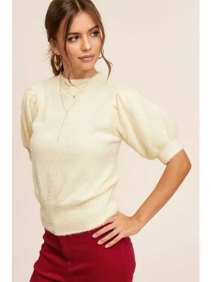 Puff Sleeve Sweater Top