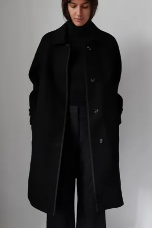 PURE WOOL BLACK CLASSY COAT