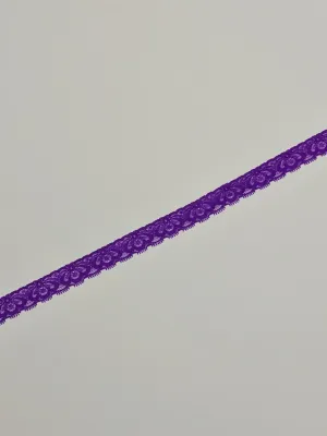 Purple 1" Wide Stretch Lace