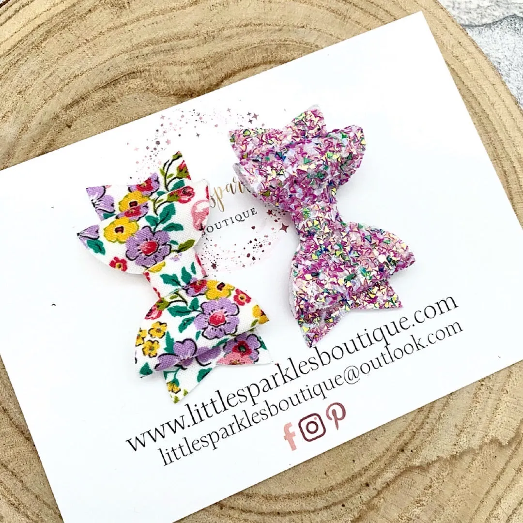Purple Floral MIni Set