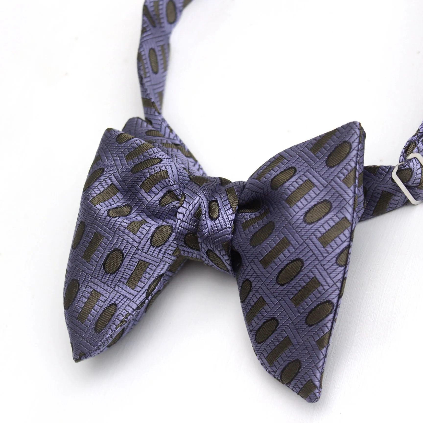 Purple Ornament Silk Bow Tie