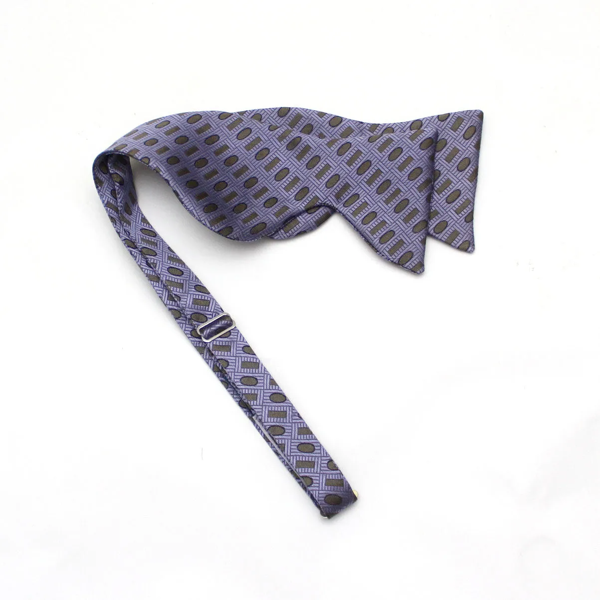 Purple Ornament Silk Bow Tie