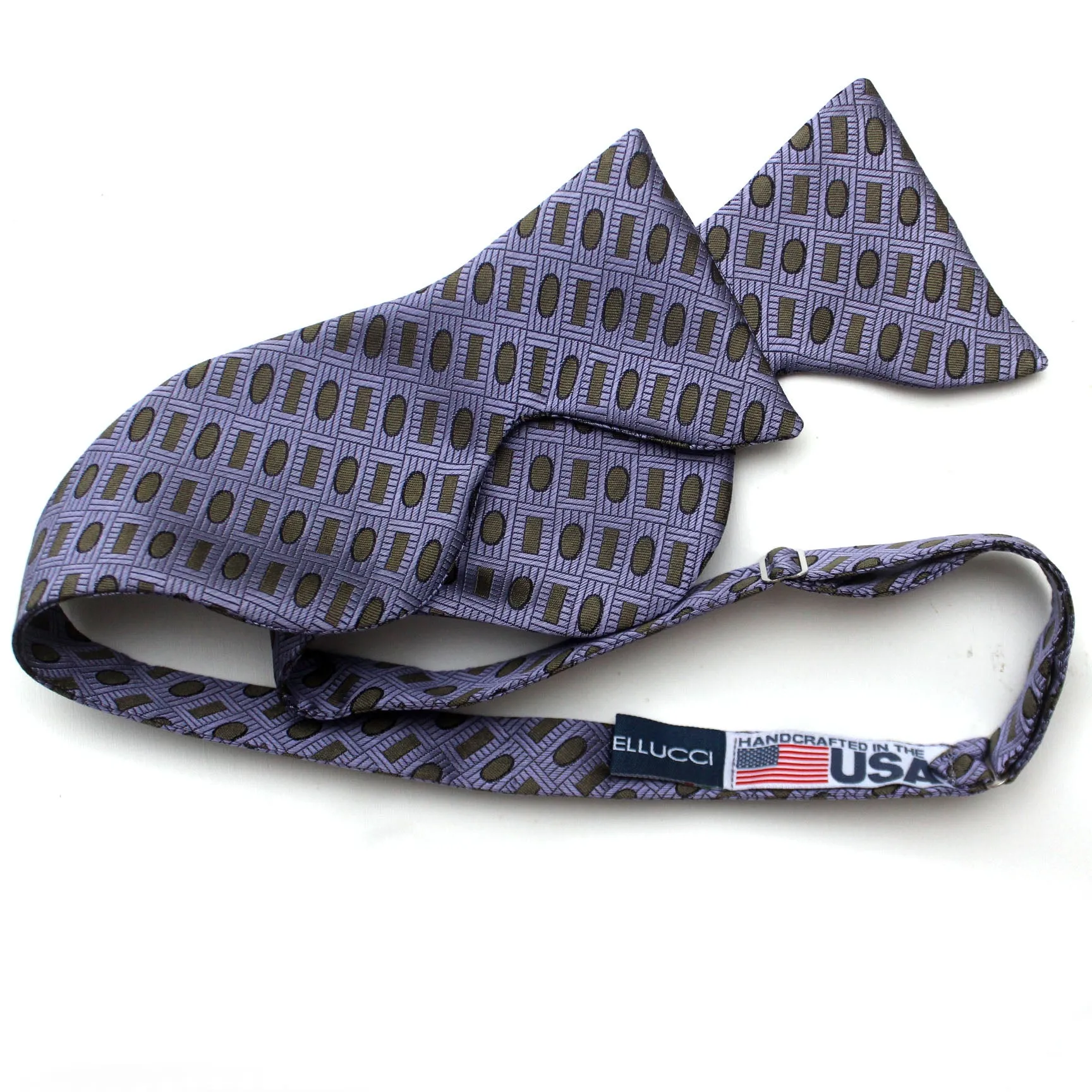 Purple Ornament Silk Bow Tie