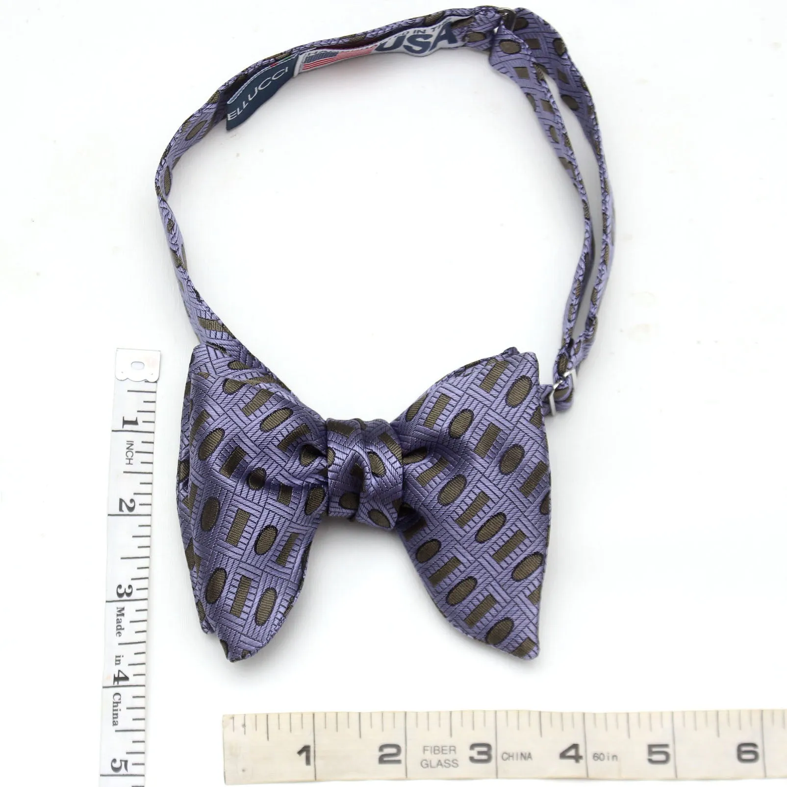 Purple Ornament Silk Bow Tie
