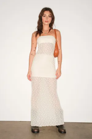 "Fairytale Daydream" Cream Lace Maxi Skirt Set