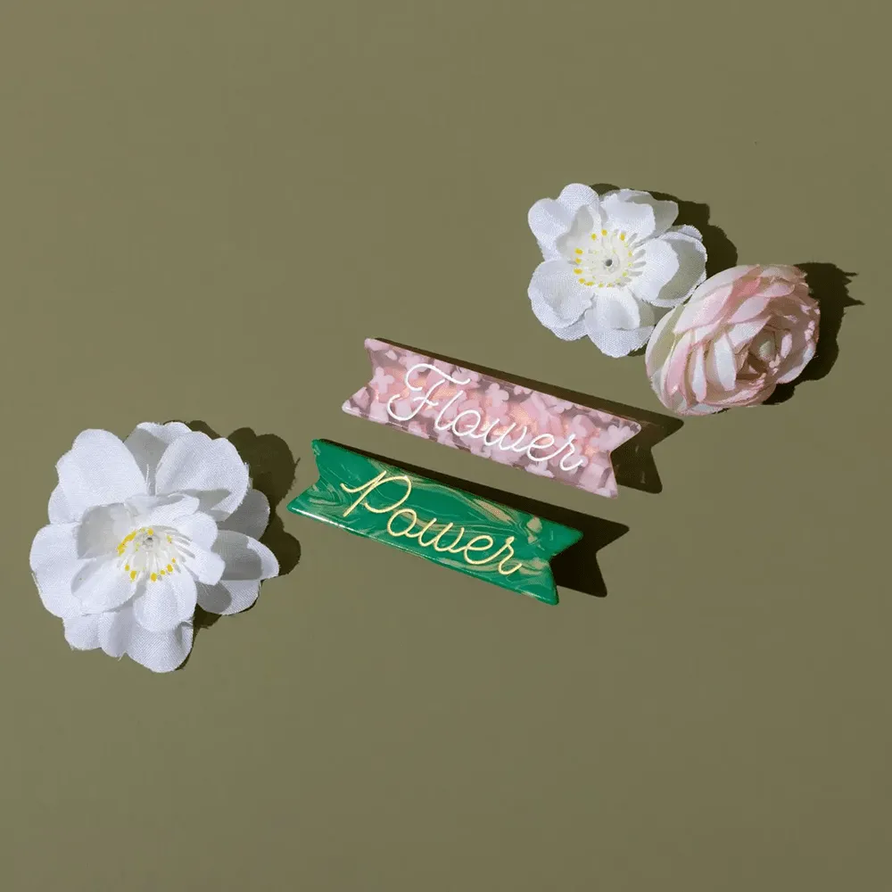 "Flower Power" Hair Clips