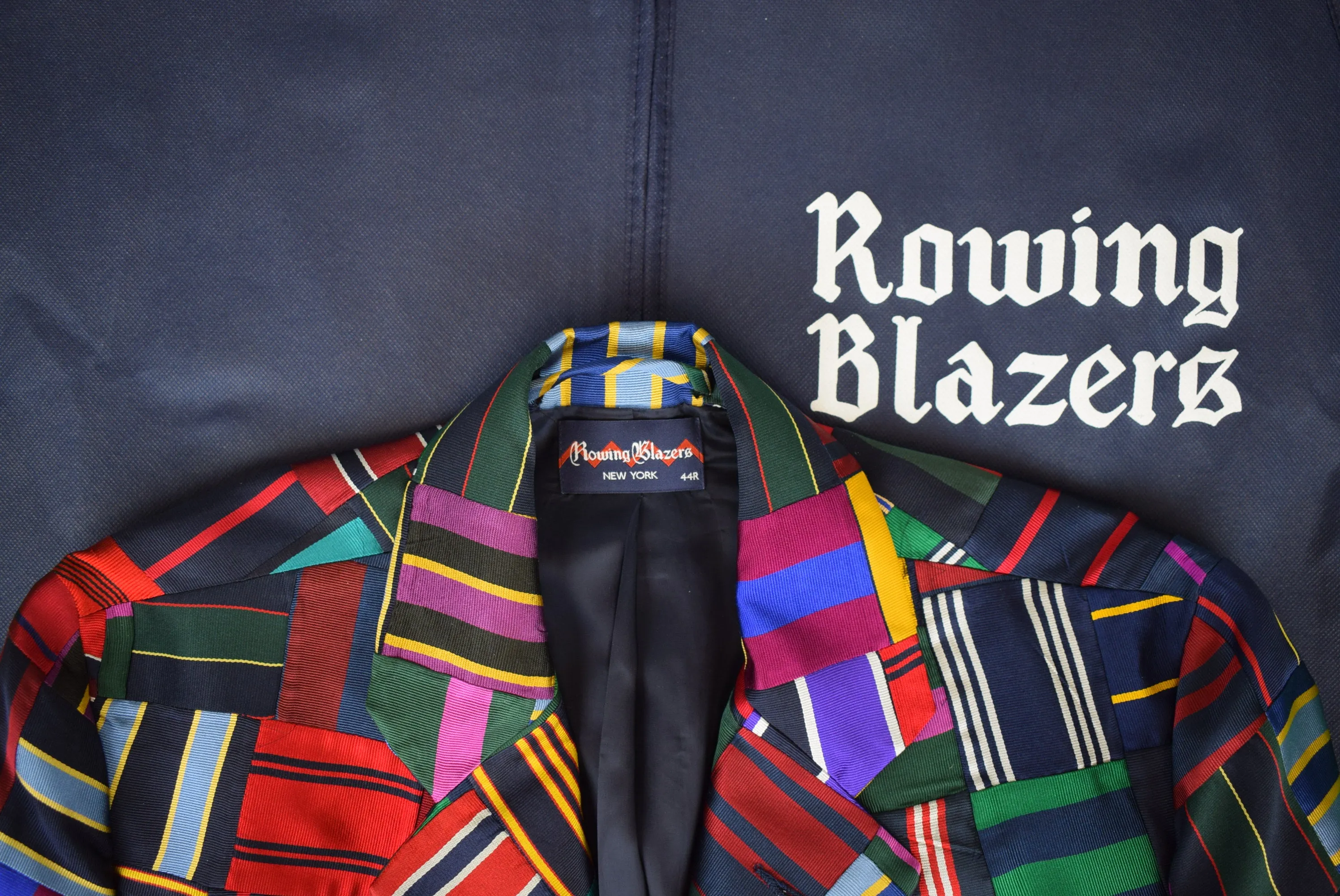 "Rowing Blazers Tie Patchwork Jacket" Sz 44R (NWT & RB Garment Bag) (SOLD)