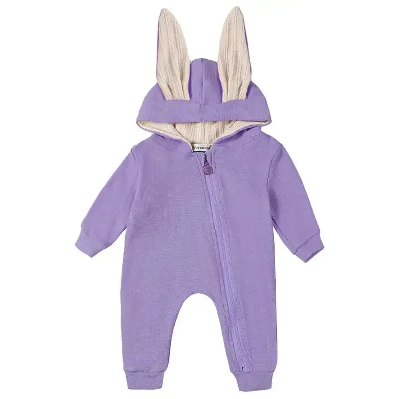 Rabbit Ear Hoodie Baby Rompers
