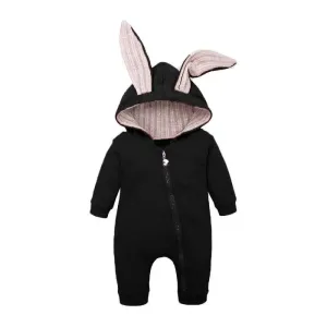 Rabbit Ear Hoodie Baby Rompers