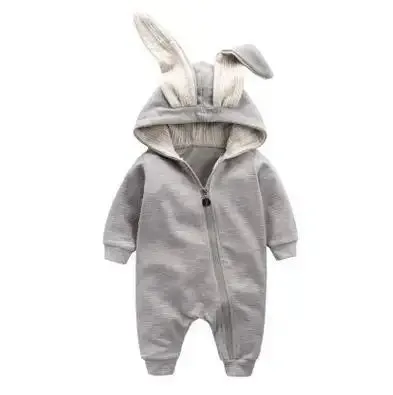 Rabbit Ear Hoodie Baby Rompers