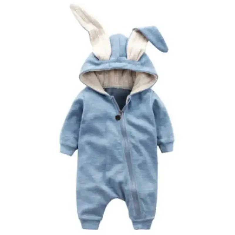 Rabbit Ear Hoodie Baby Rompers
