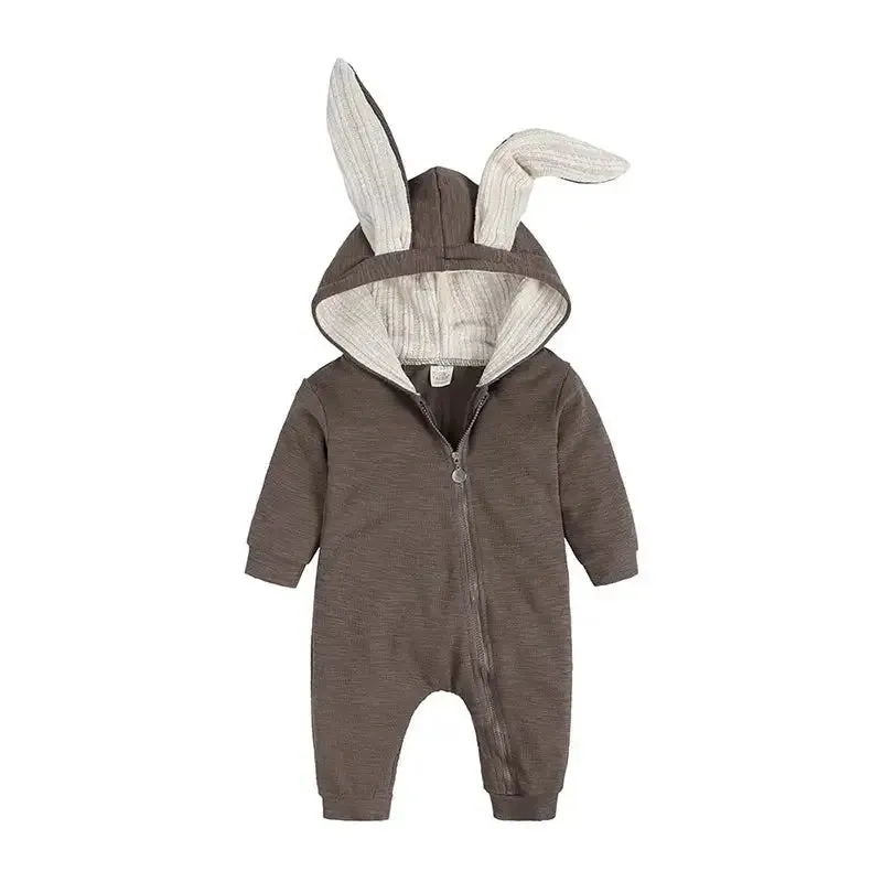 Rabbit Ear Hoodie Baby Rompers