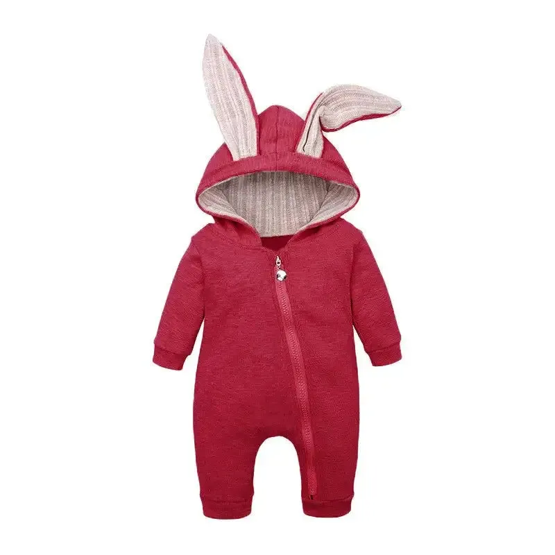 Rabbit Ear Hoodie Baby Rompers