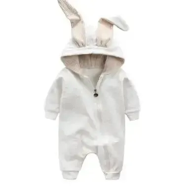 Rabbit Ear Hoodie Baby Rompers
