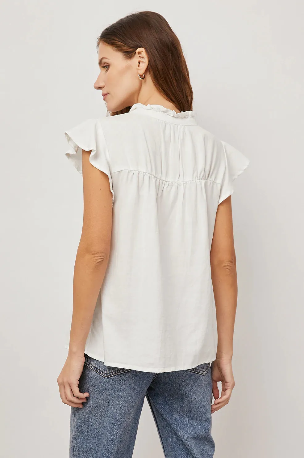 Rails Ruthie Short Sleeve Blouse- White