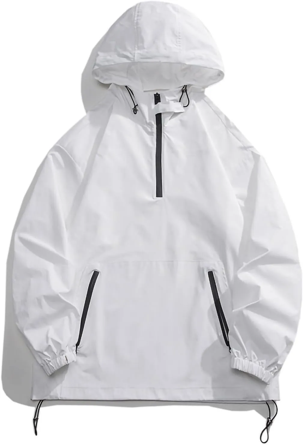 Rain Jacket Men Long Sleeve Outdoor Waterproof Coats Lightweight Windbreaker Jackets Casual Travel Hoodies With Pocket
