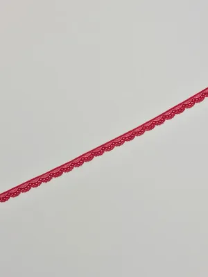Red 5/8" Wide Stretch Lace