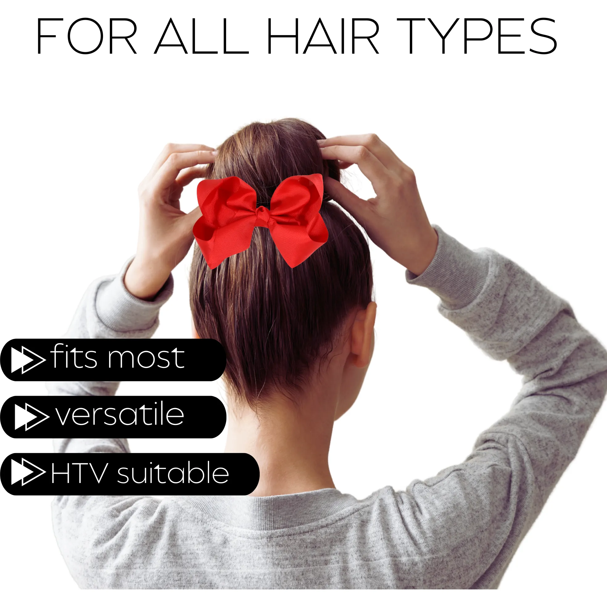 Red Classic Hair Bow