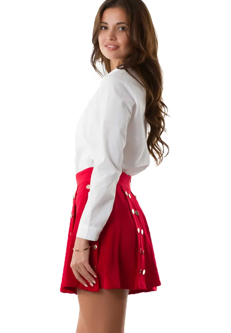 Red Rock Pleated Skirt