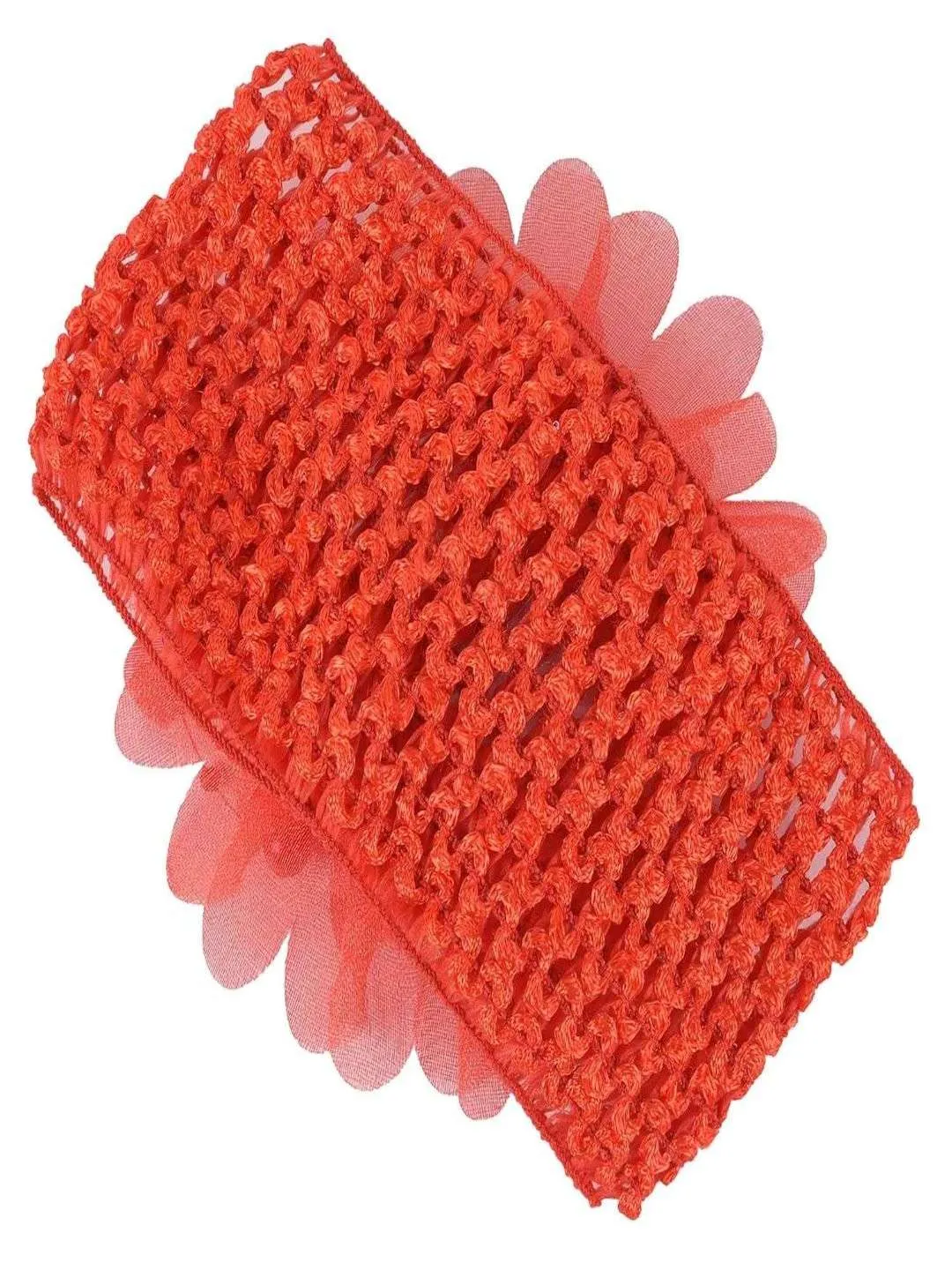 Red Ruffle Flower Infant Headbands