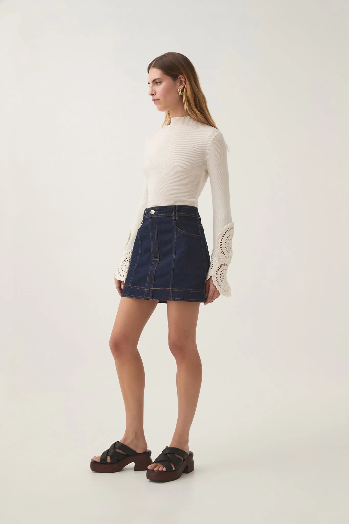 Resonance Denim Mini Skirt