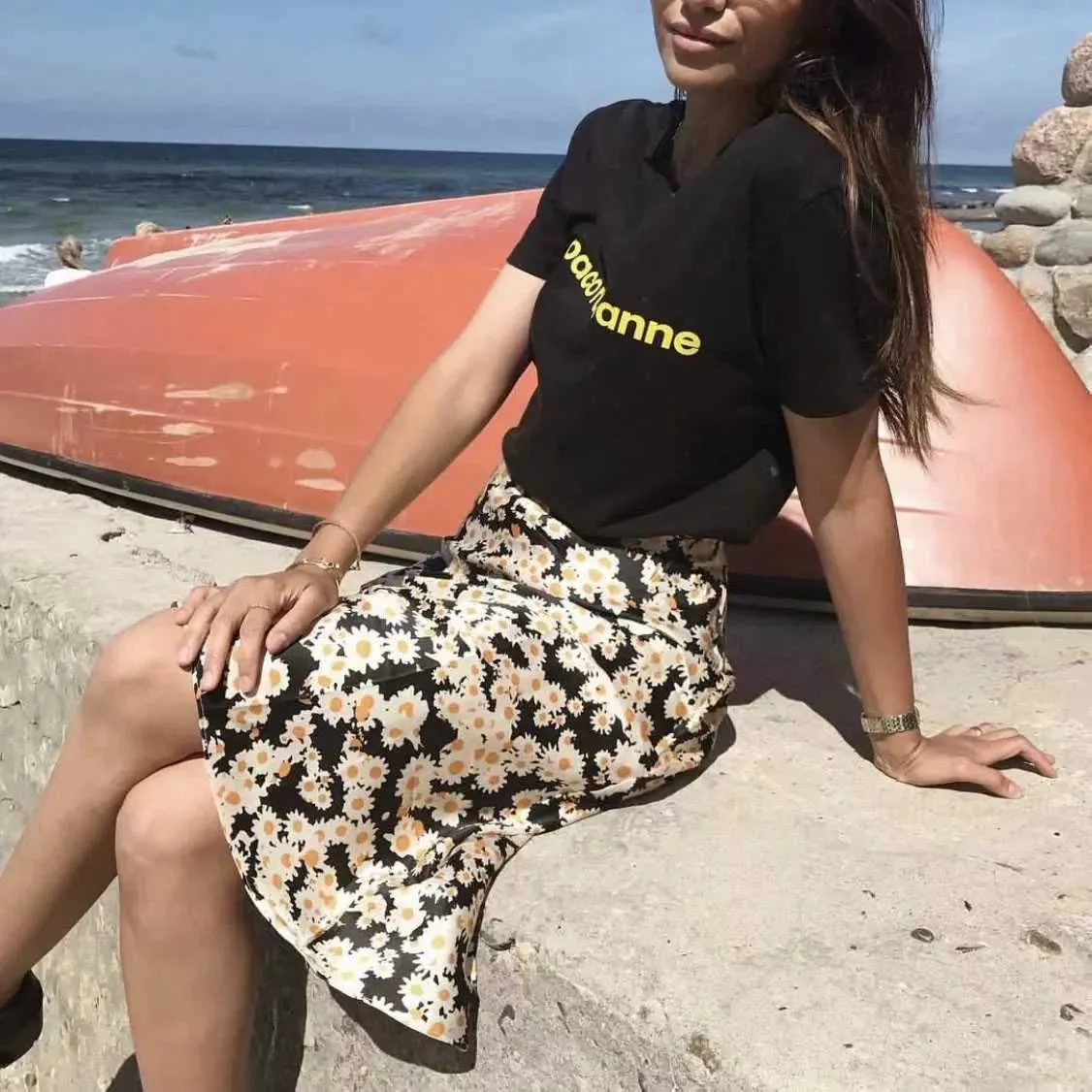 Retro Elastic Band  High Waisted Leopard Print Midi Skirt