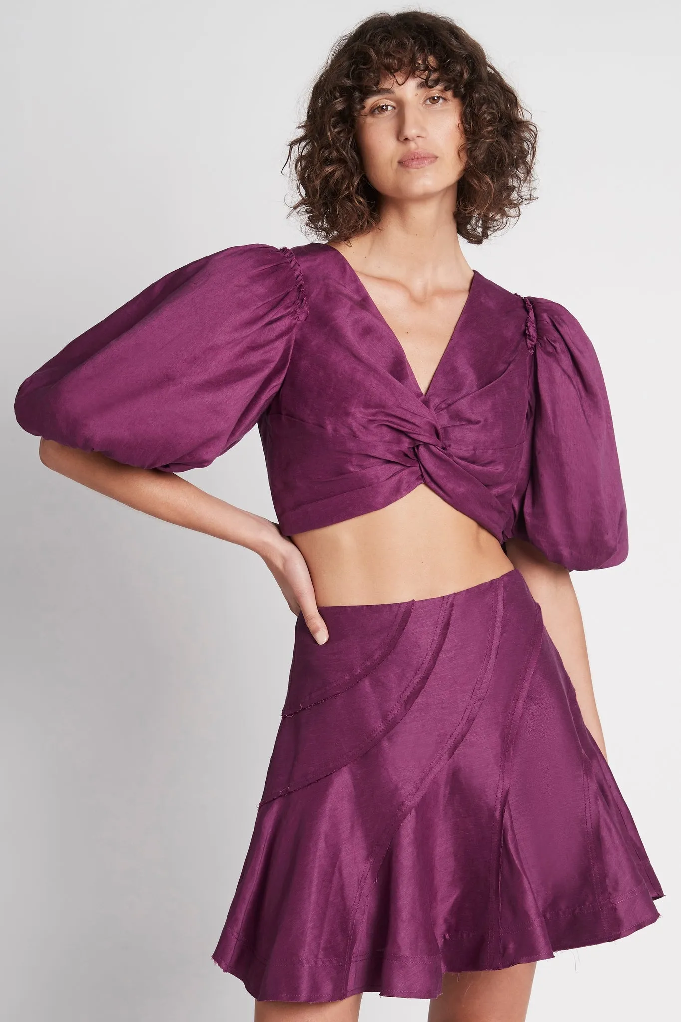 Reverb Puff Sleeve Cropped Top