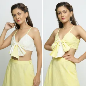Reversible Cotton Lace Strap Sleeve Tube Top