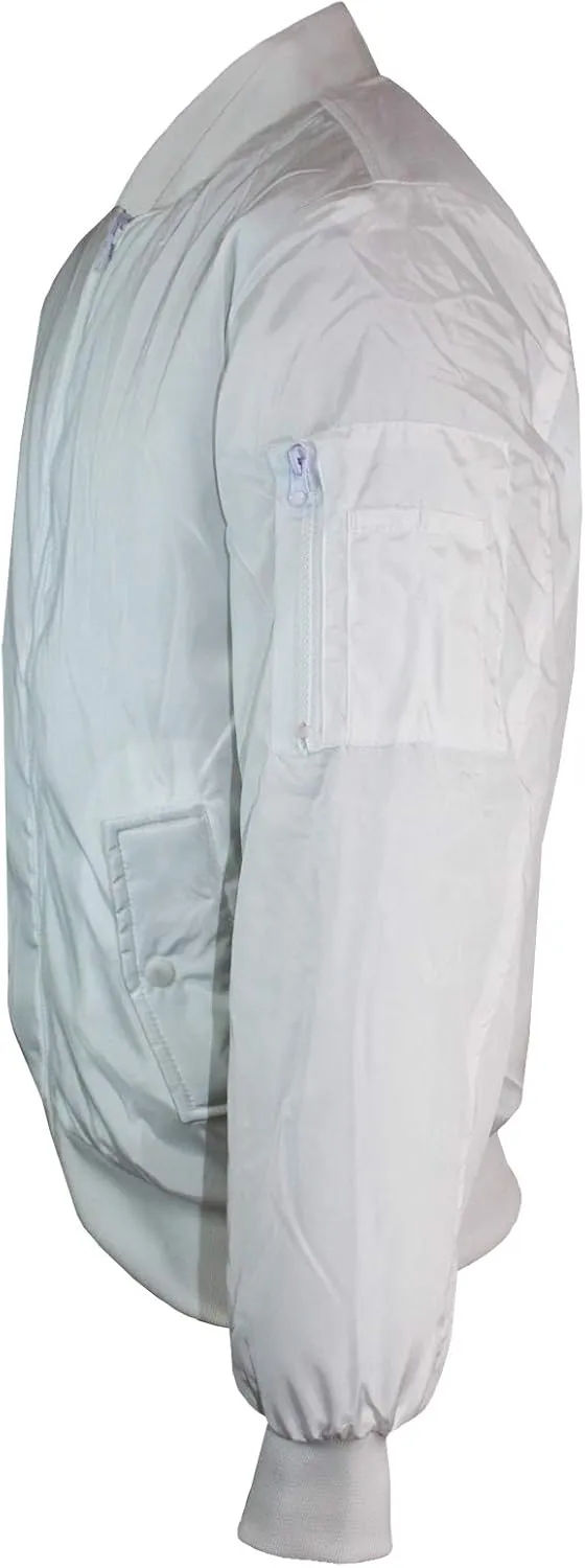 Reversible Men's Bomber Jackets Never Accept The Easy Life Graphic Print White