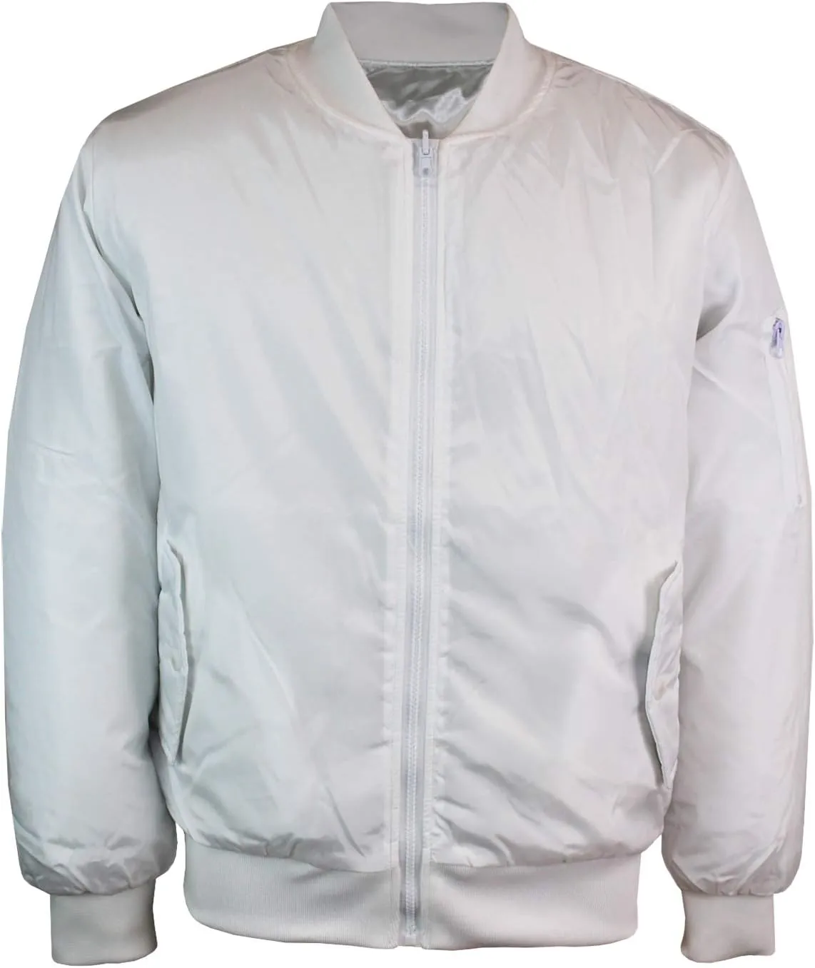 Reversible Men's Bomber Jackets Never Accept The Easy Life Graphic Print White