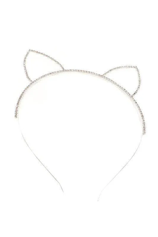 Rhinestone Cat Ears Headband